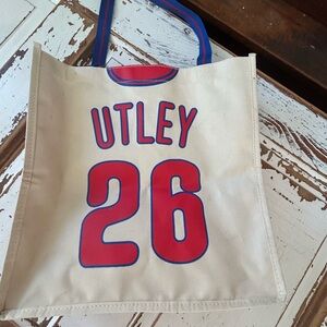 PHILADELPHIA PHILLIES MLB CHASE UTLEY CREAM TOTE BAG